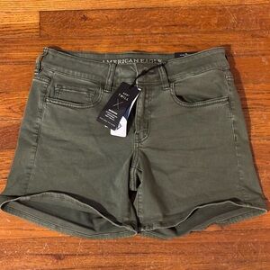 American Eagle Outfitters Low Rise Super Stretch Pants - Dark Olive